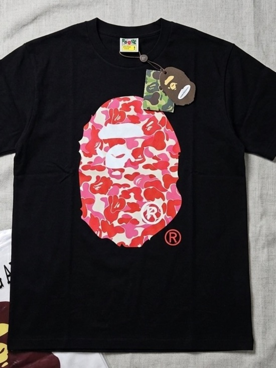 Bape Other - Bape men’s ABC Camo Black Tee shirt Red Pink Ape Head S m l xl